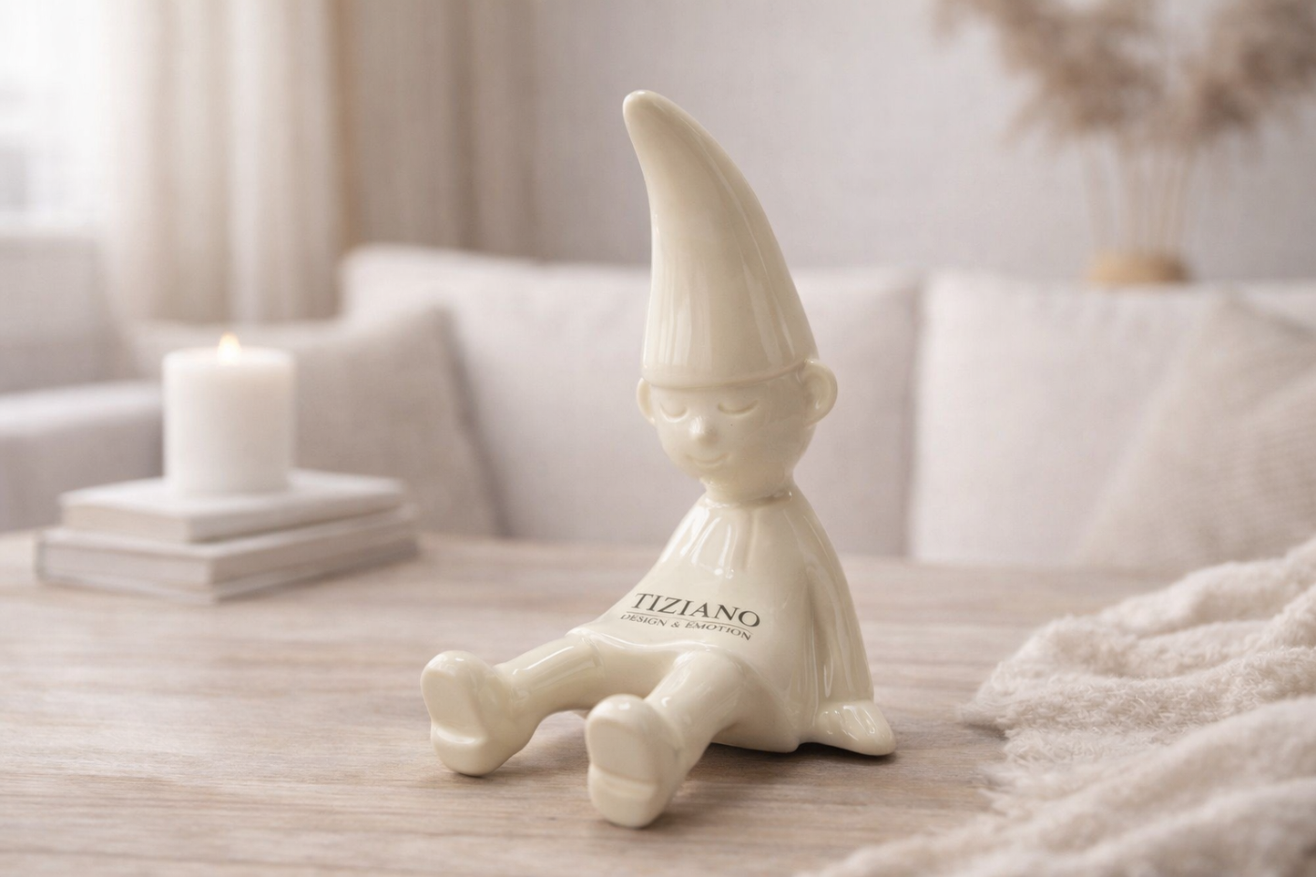 Tiziano Keramik Deko Zwerg Nino liegend 9 cm 11 cm 14 cm