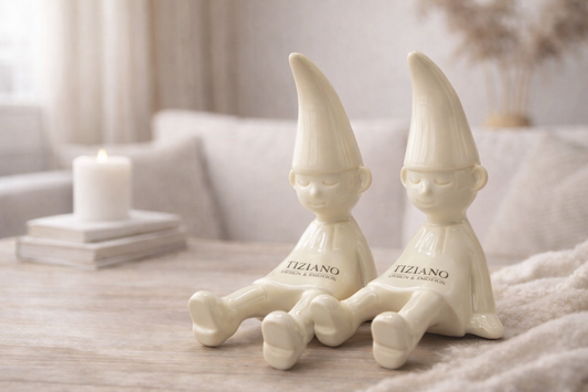 Tiziano Keramik Deko Zwerg Nino liegend 9 cm 11 cm 14 cm