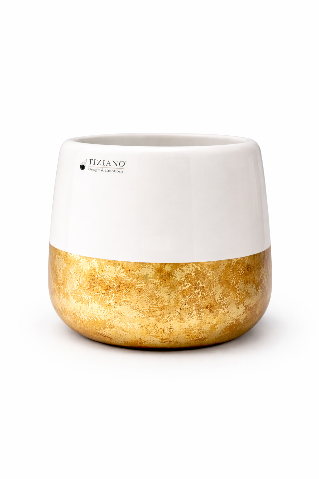 Tiziano Vase Sivali Gr.12 / 14 / 16 cm Creme Gold