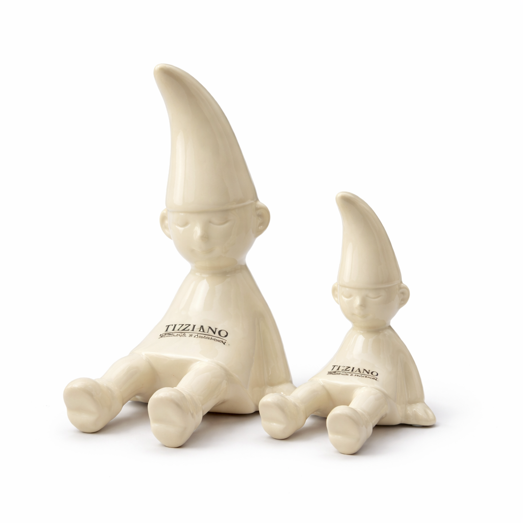 Tiziano Keramik Deko Zwerg Nino liegend 9 cm 11 cm 14 cm