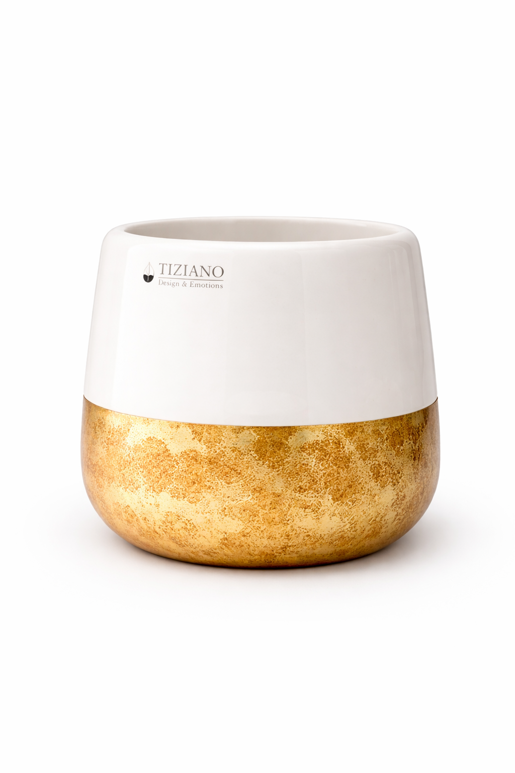 Tiziano Vase Sivali Gr.12 / 14 / 16 cm Creme Gold