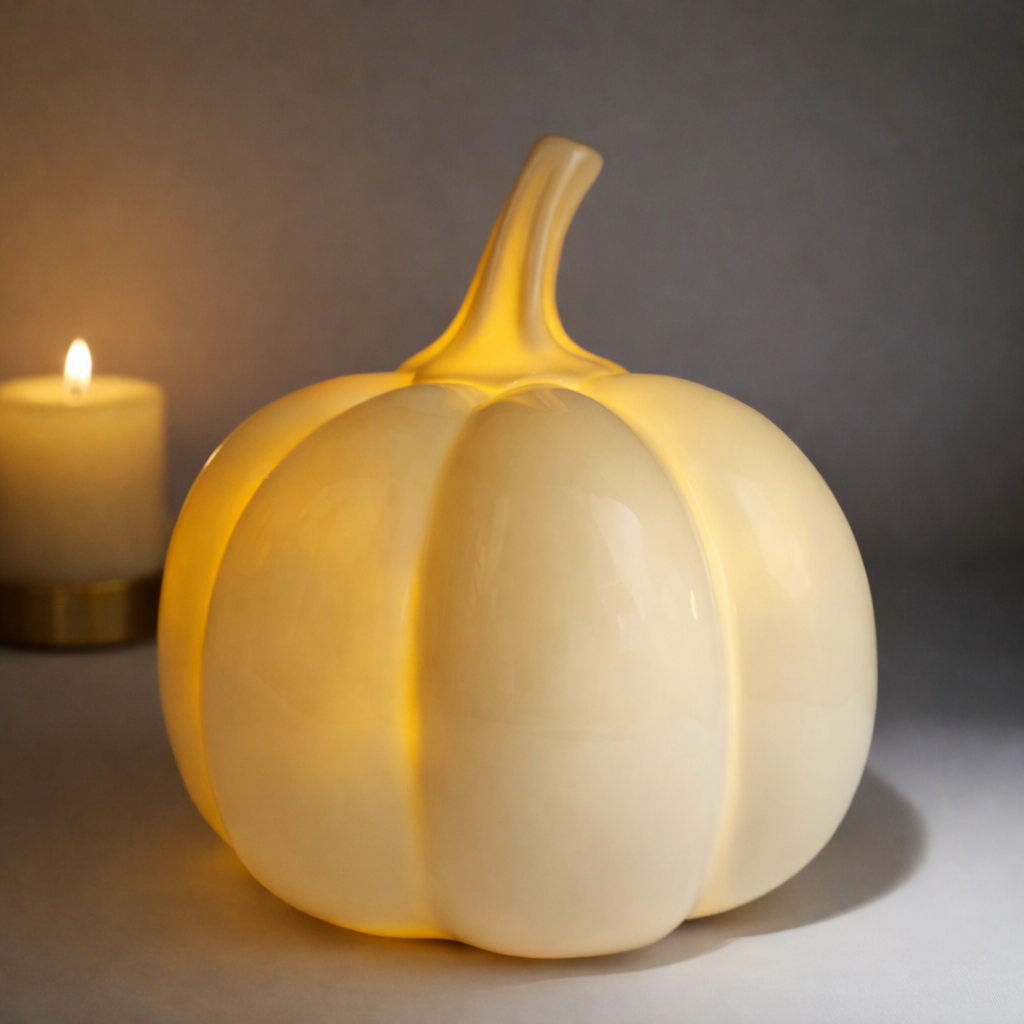 Tiziano Kürbis „Pastazo“ – Keramik Deko – Creme – 12 / 14 / 16 cm